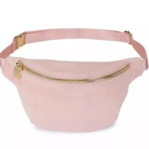 NEW!! Stoney Clover Lane X Juicy Couture Fanny Pack Pink Velvet Jumbo